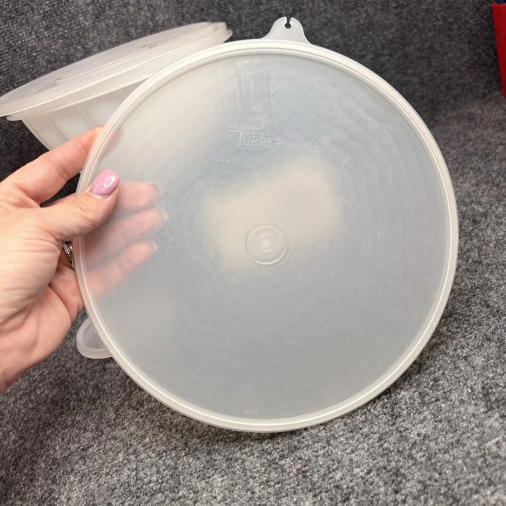 Vtg Clear Tupperware 4 Piece Par-T Jello Gelatin Mold Set #776, 777, 778 & 1203